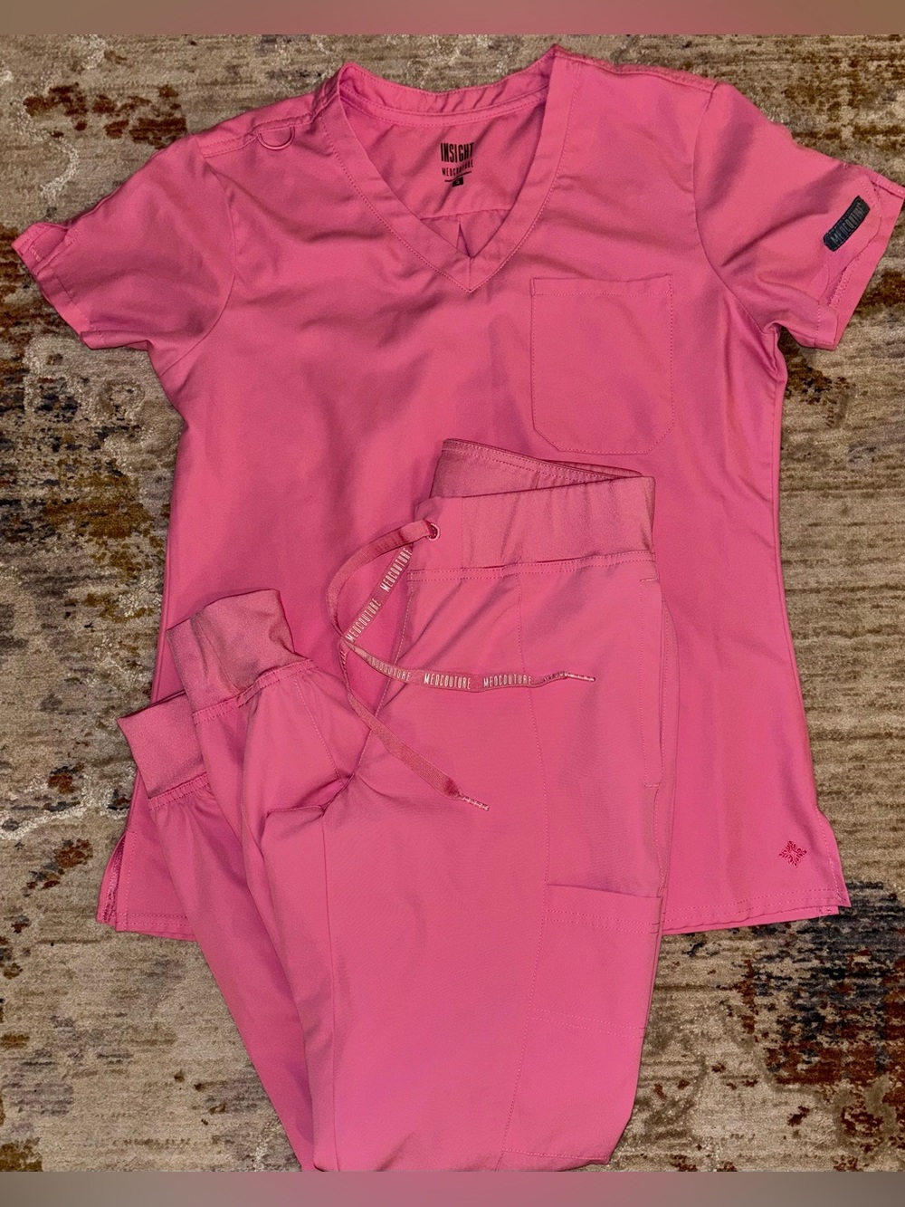 NWOT! Med Couture Pink Scrub Set